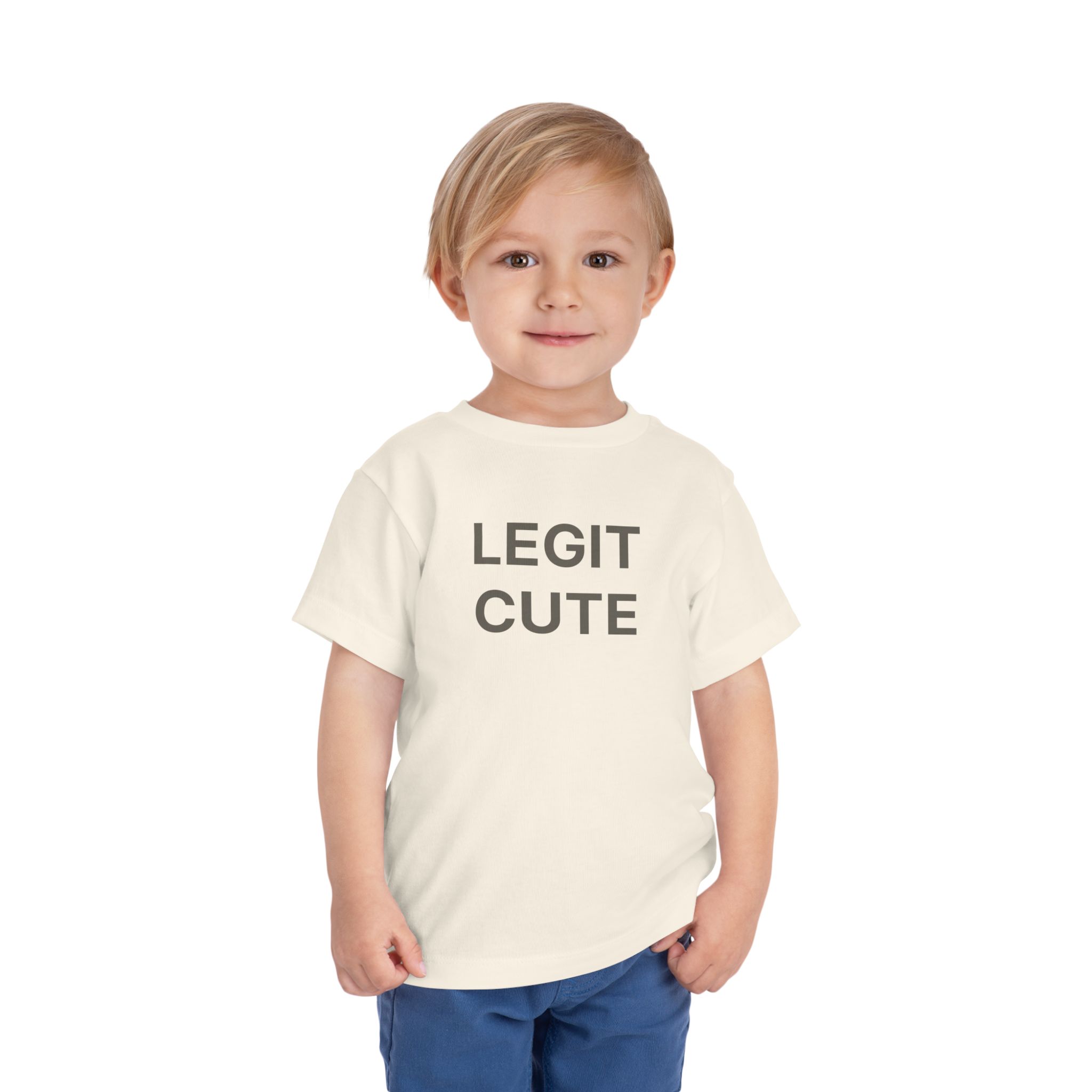 Toddler Tee "Legit Cute" - Funny Baby Shirt, Cute Infant Graphic Tee - Image 2