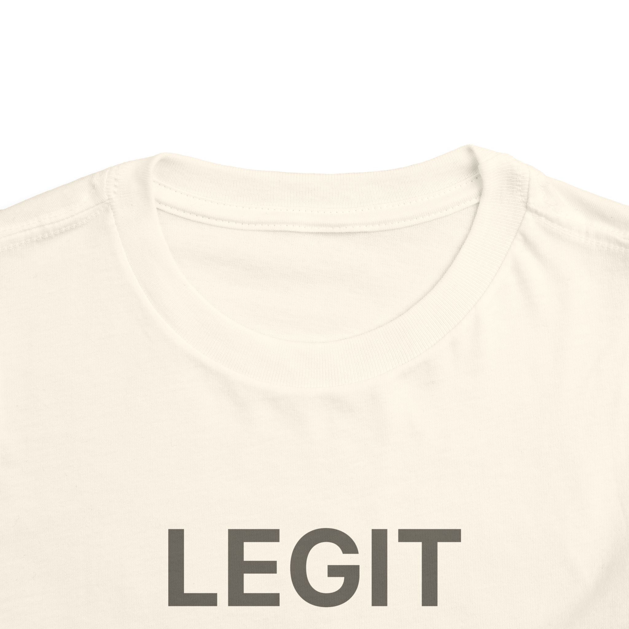 Toddler Tee "Legit Cute" - Funny Baby Shirt, Cute Infant Graphic Tee - Image 3