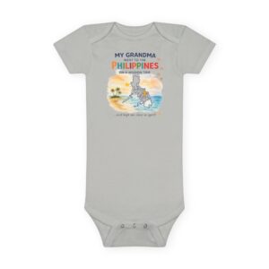My Grandma is from the Philippines baby onesie | Filipino pride outline map, heart