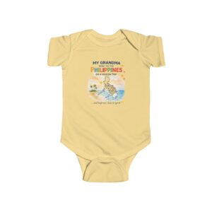 Custom Mission Trip My Grandma Went to the Philippines Infant Bodysuit | Filipino Pride Map Heart